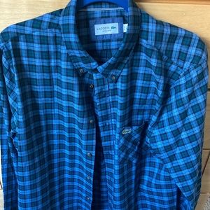 Large blue Lacoste casual button down shirt